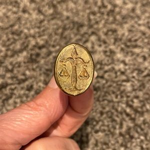 Vintage Libra or Scales of Justice Wax Seal Stamp